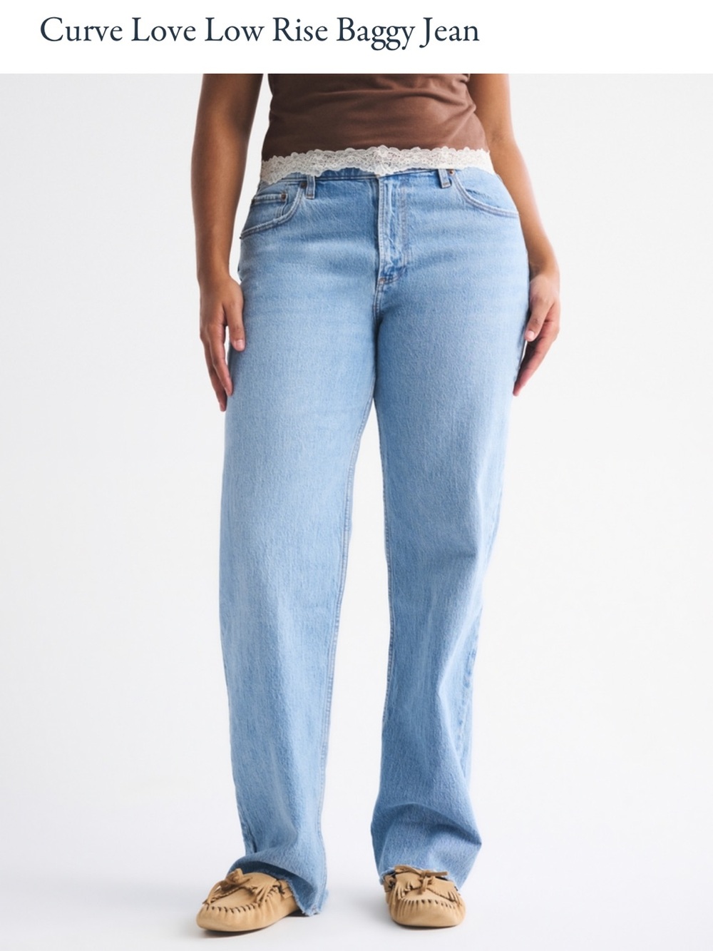 Abercrombie Curve Love Low Rise Baggy Jean